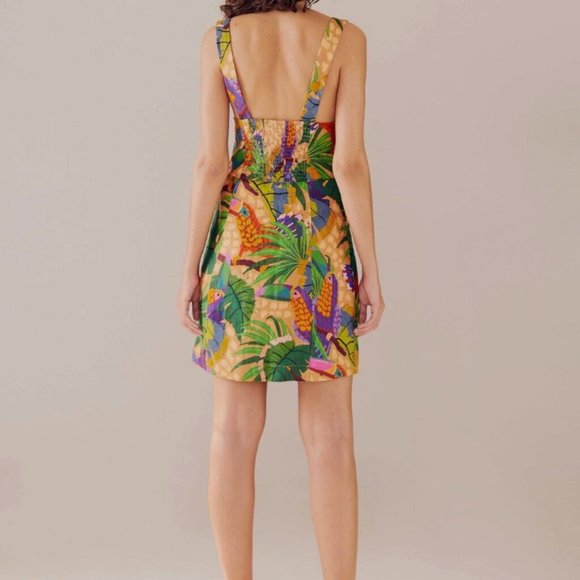 FARM Rio. Sand Painted Toucans Mini Dress Small - Picture 7 of 15